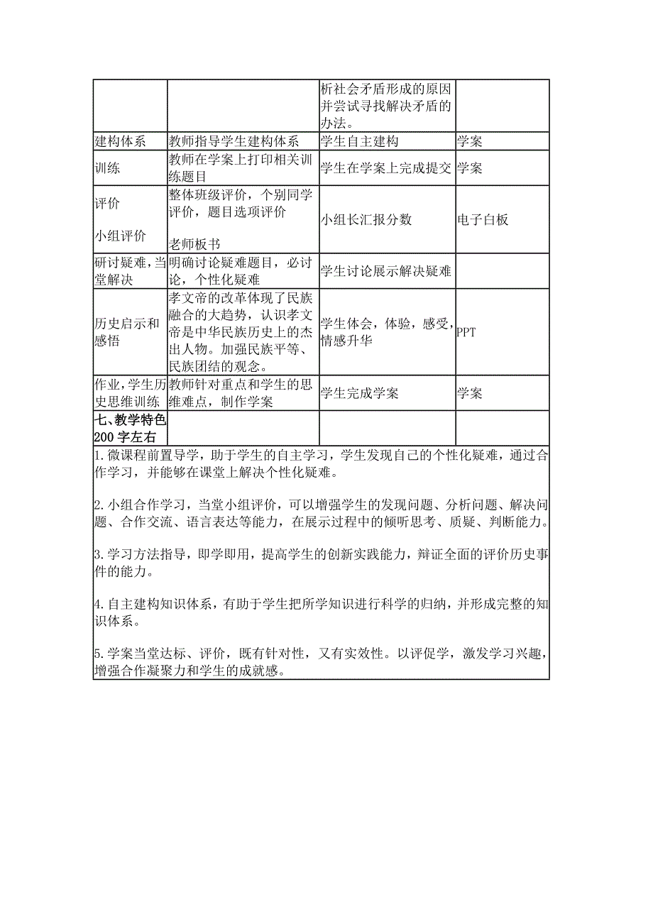 2015年山东教师全员远程研修优秀作业 高中历史岳麓版选修一教案 第5课 北魏孝文帝改革4.doc_第3页