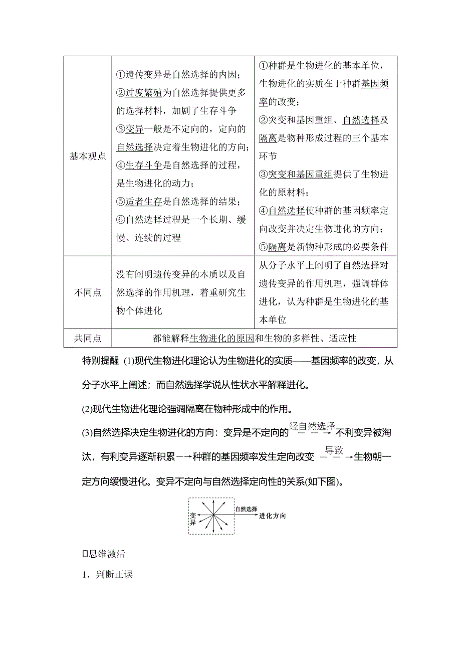 《创新设计》2015高考生物（人教版山东专用）总复习教学案：必修2 第3单元 第4讲　现代生物进化理论.doc_第2页