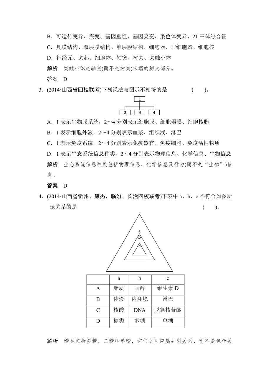 《创新设计》2015高考生物（山东专用）三轮专项训练-题型1.doc_第2页