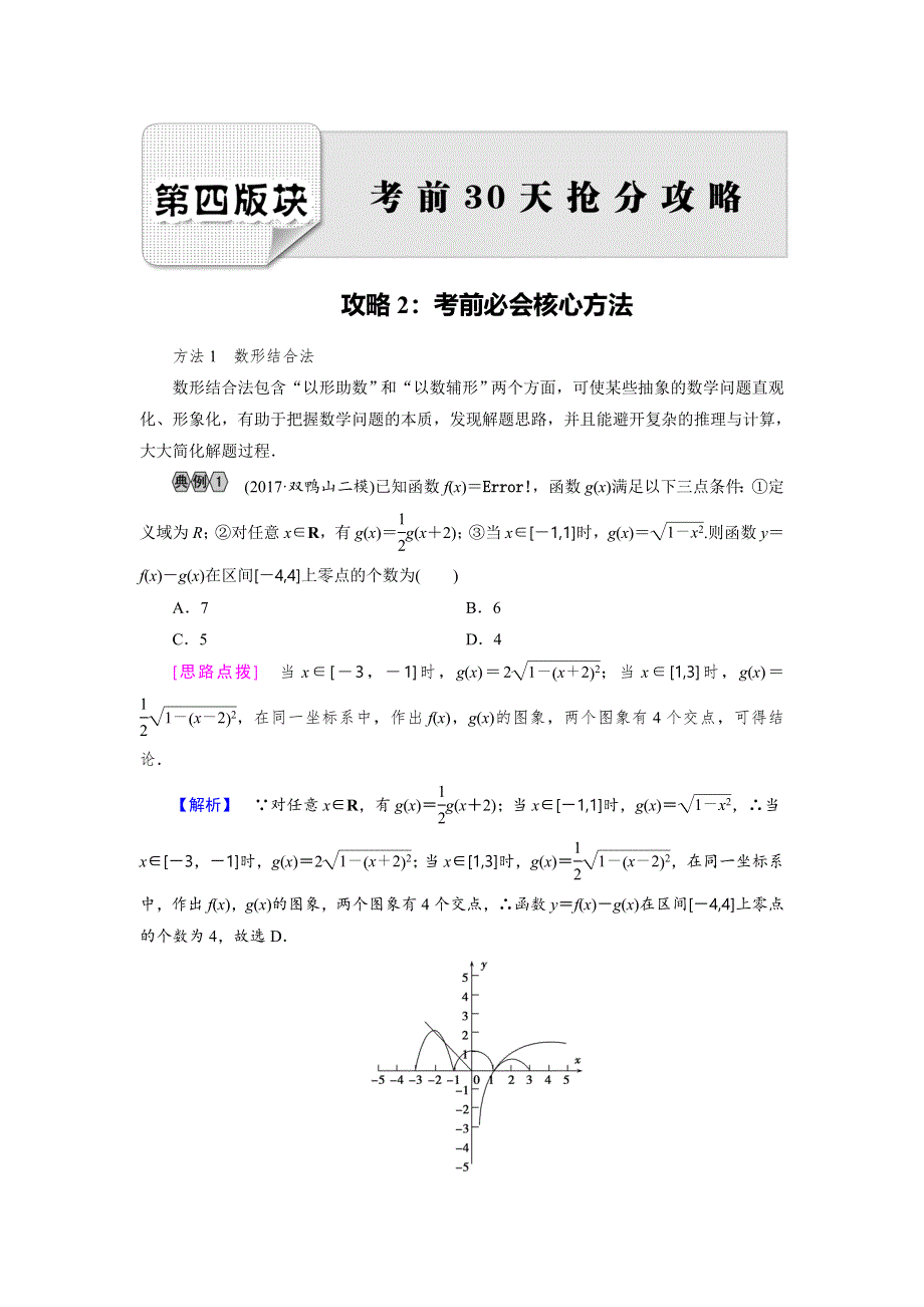 2018大二轮高考总复习文数文档：攻略2 考前必会核心方法 WORD版含解析.doc_第1页