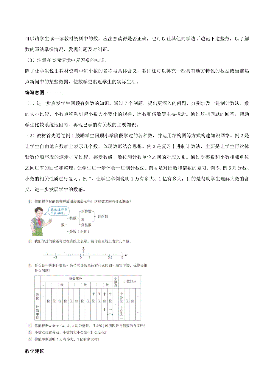 2020六年级数学下册 6 整理和复习《数与代数》数的认识编写意图及教学建议 新人教版.doc_第2页