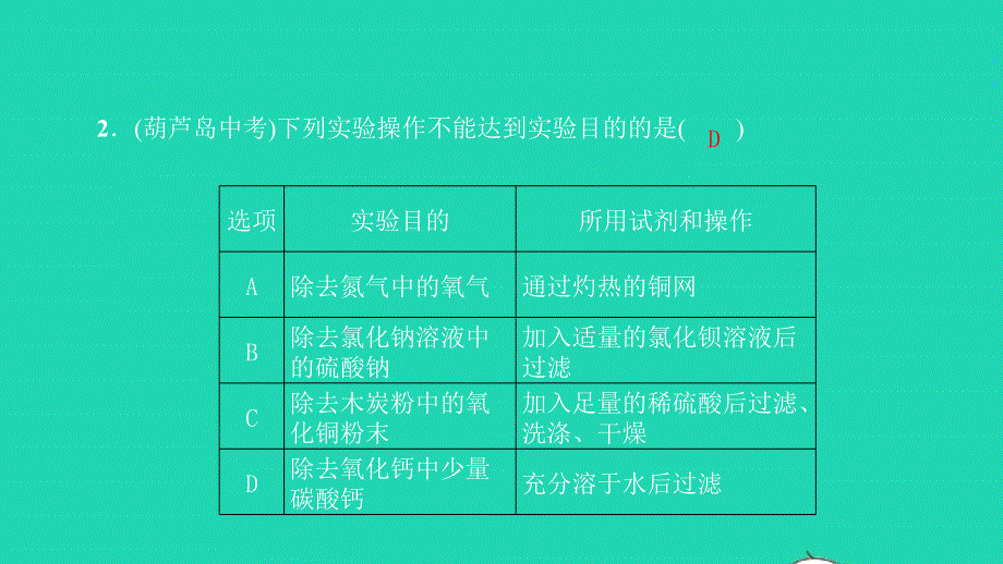 2022九年级化学下册 专题复习二 物质检验、提纯与共存课件 （新版）新人教版.pptx_第3页