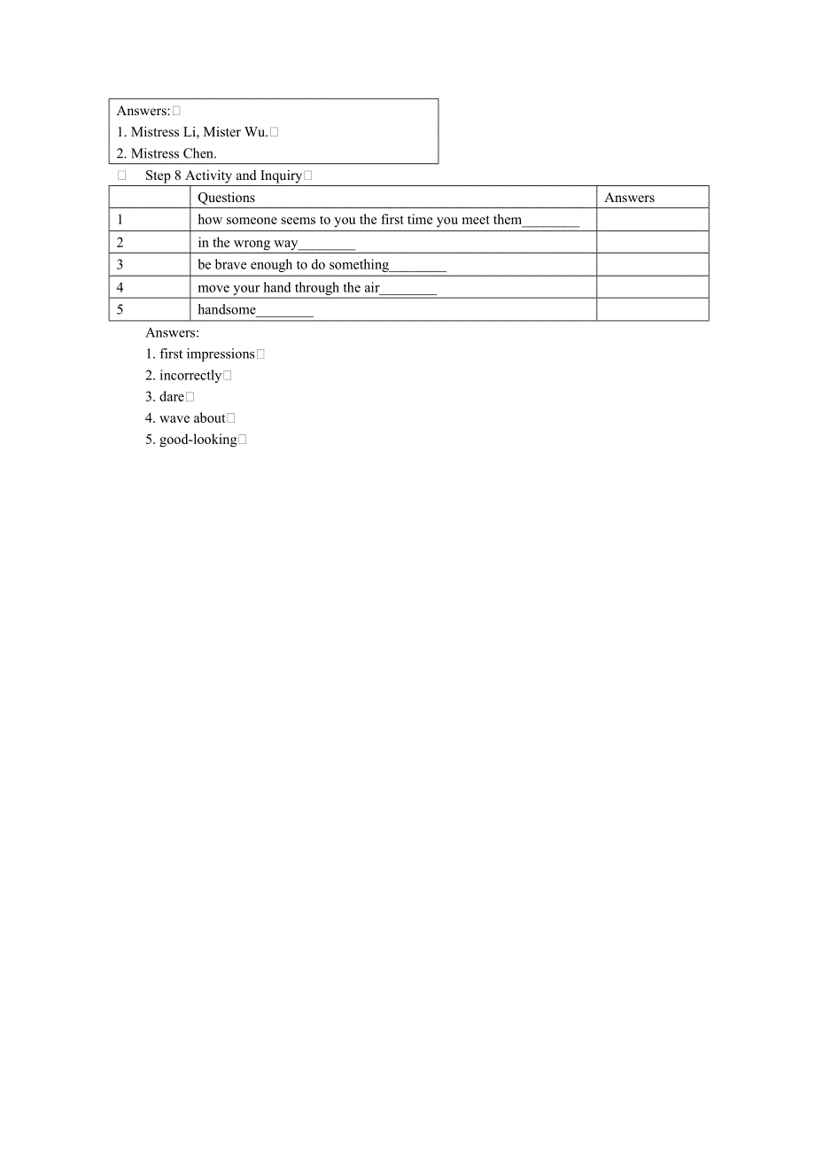 2011高一英语教案：MODULE 2　MY NEW TEACHERS 2ND PERIOD（外研版必修1）.doc_第3页