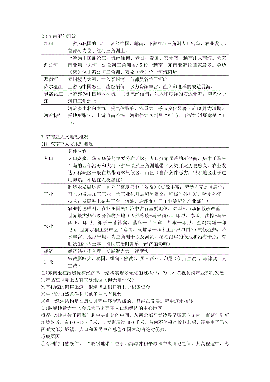 《名校推荐》湖南省常德市第一中学2017届高三世界地理复习学案：第6课时 东南亚概况 .doc_第3页