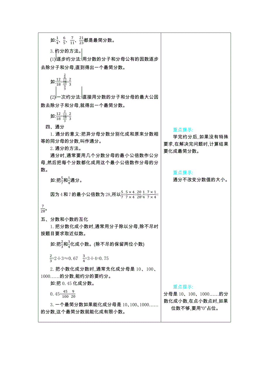 五年级数学下册 四 分数的意义和基本性质知识清单素材 北京版.docx_第3页