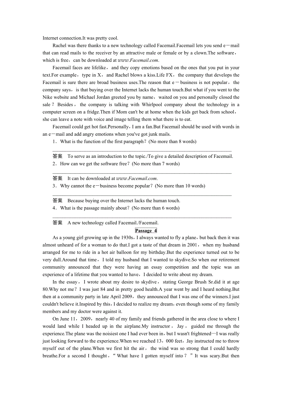 《创新设计》2015高考英语（湖南专用）大二轮总复习定时训练 20.doc_第3页