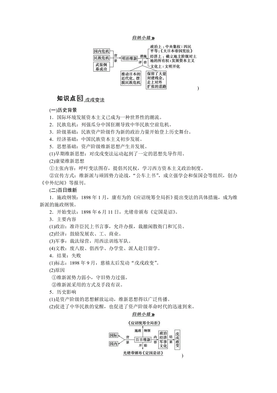 2013届高考历史一轮复习精品学案：选修1第4课时俄国农奴制改革、明治维新和戊戌变法.doc_第3页