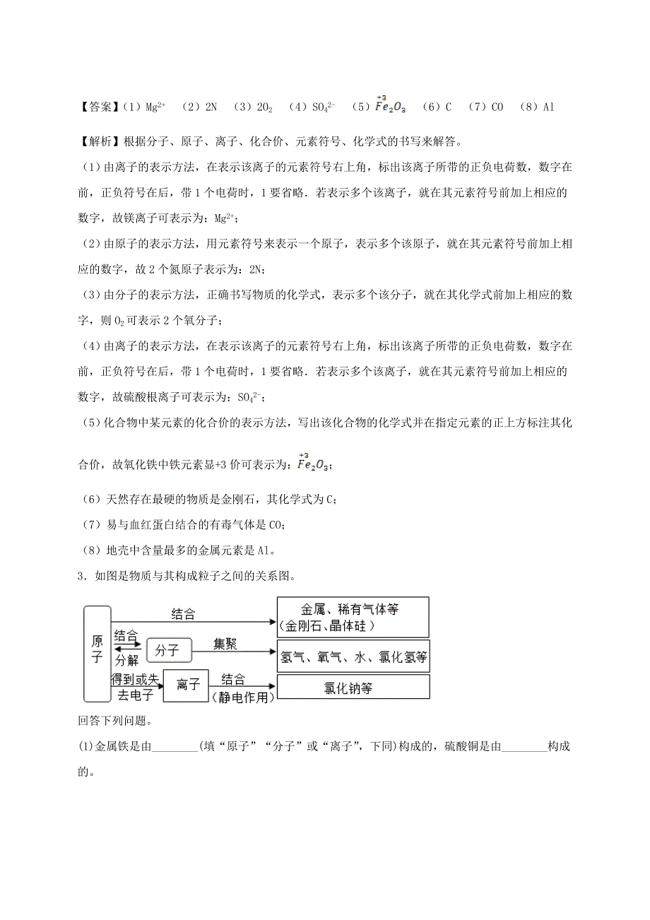 2020九年级化学上学期期末考点训练 填空题（含解析） 新人教版.doc_第2页