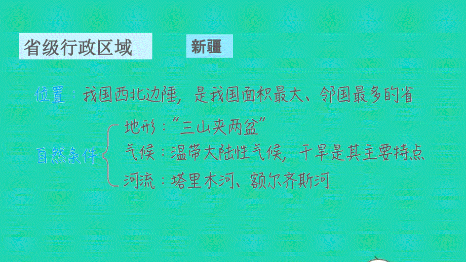 2022八年级地理下册 第七章 省级行政区域巩固强化复习训练习题课件晋教版.ppt_第3页