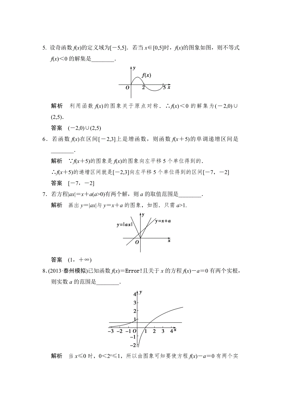 《创新设计》2015高考数学（苏教理）一轮题组训练：2-7函数的图象及其应用.doc_第2页