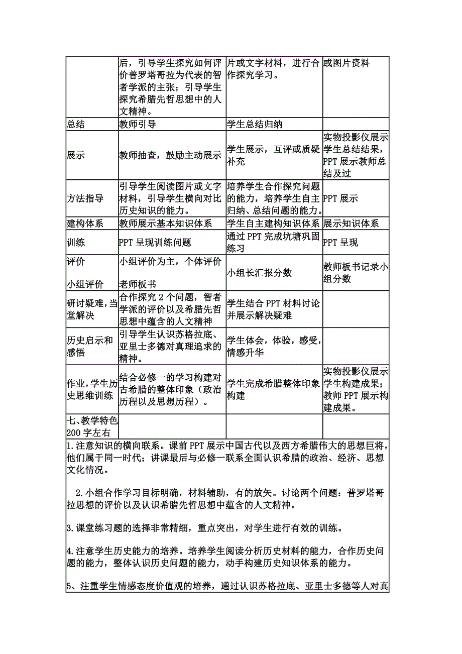 2015年山东教师全员远程研修优秀作业 高中历史岳麓版必修三教案 第11课 希腊先哲的精神觉醒8.doc_第3页