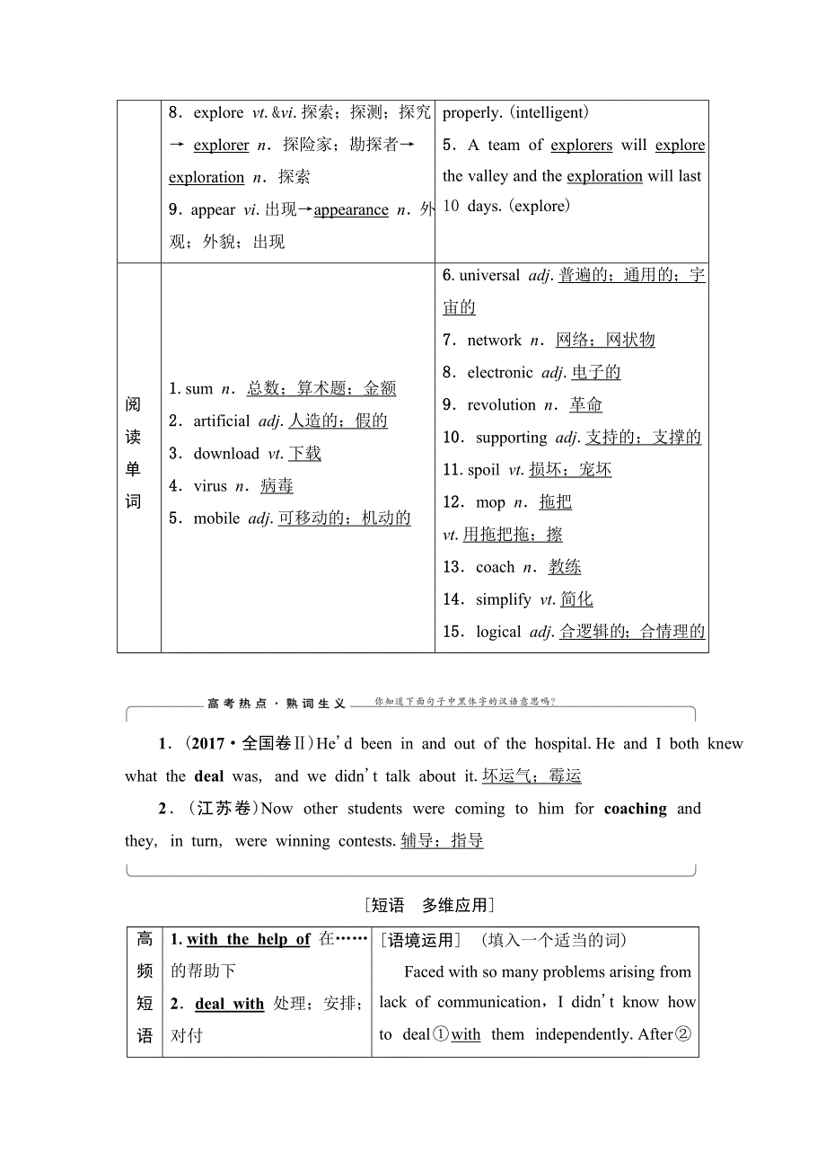 2020人教版高中英语课堂同步必修2学案 UNIT 3　COMPUTERS WORD版含答案.doc_第3页