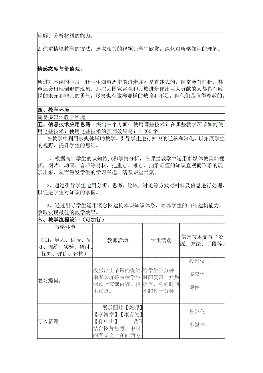 2015年山东教师全员远程研修优秀作业 高中历史岳麓版必修三教案 第21课 新文化运动22.doc_第2页