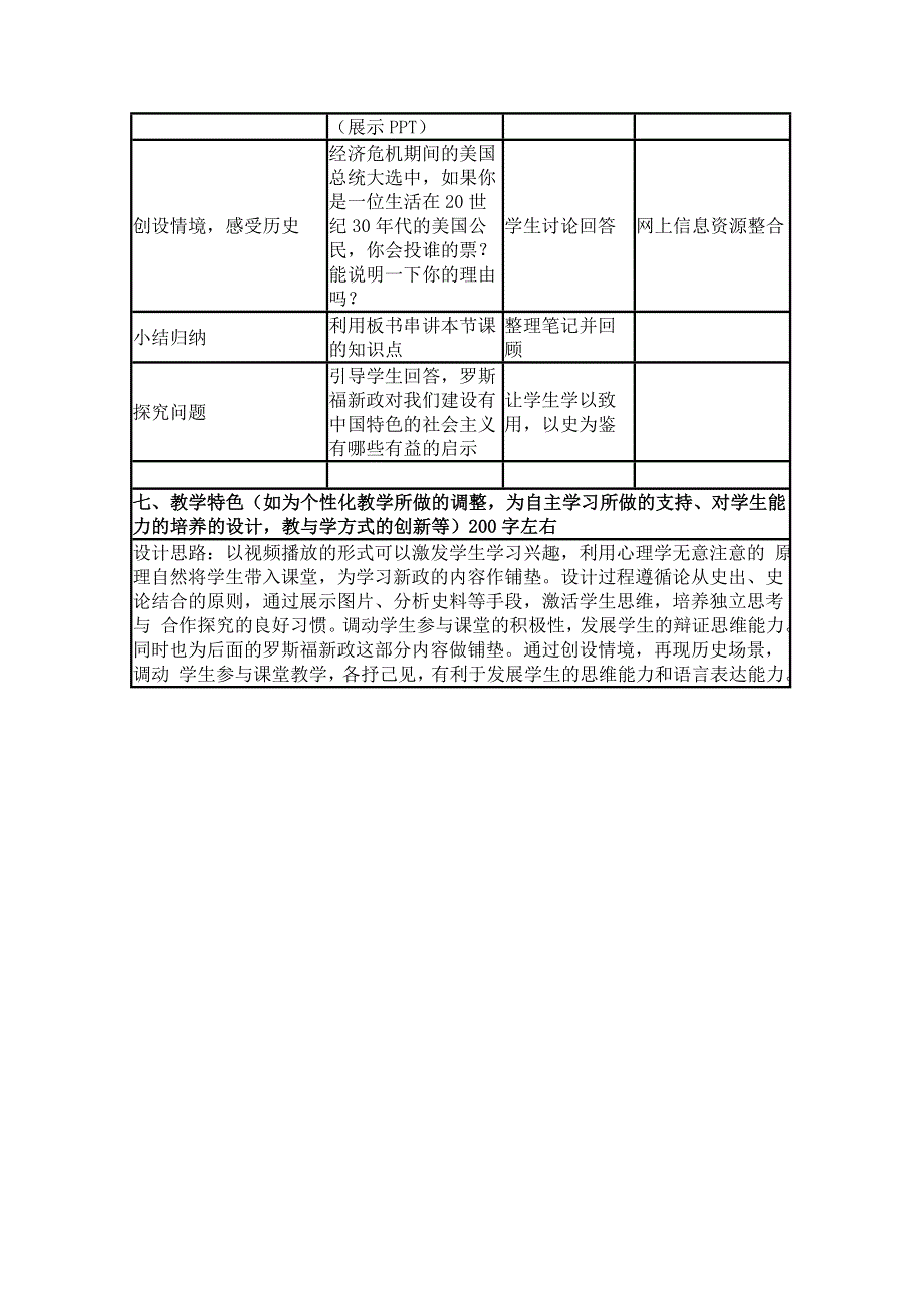 2015年山东教师全员远程研修优秀作业 高中历史岳麓版必修二教案 第15课 大萧条与罗斯福新政16.doc_第3页