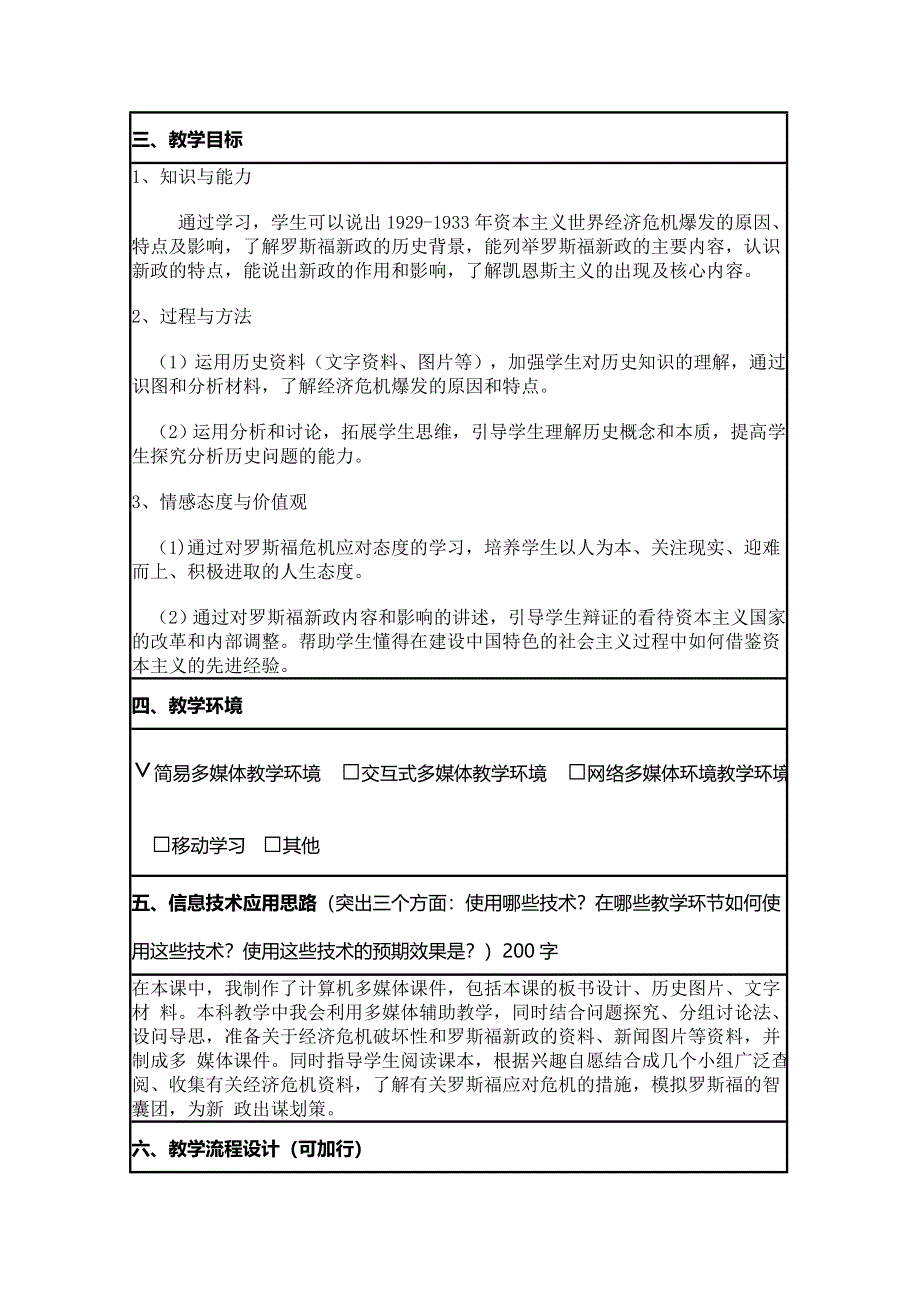 2015年山东教师全员远程研修优秀作业 高中历史岳麓版必修二教案 第15课 大萧条与罗斯福新政19.doc_第2页