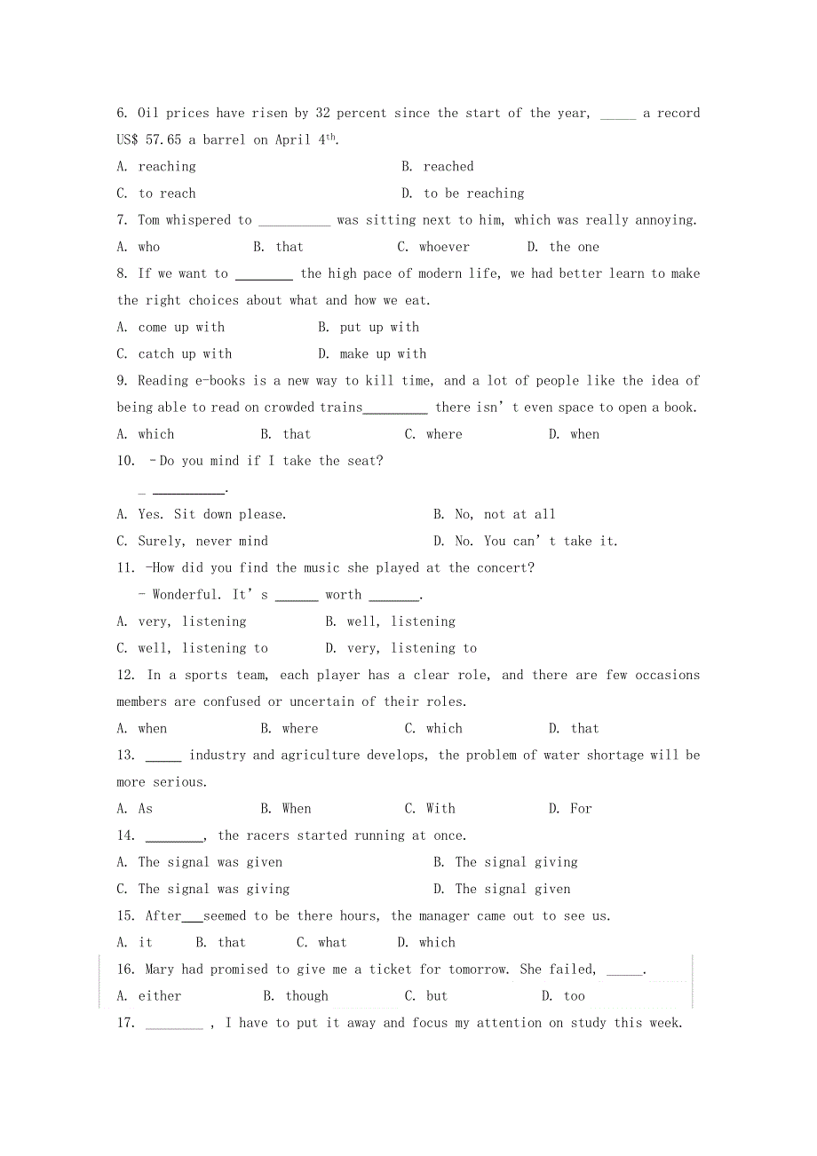 四川省成都外国语学校10-11学年高一下学期期中考试（英语）.doc_第2页