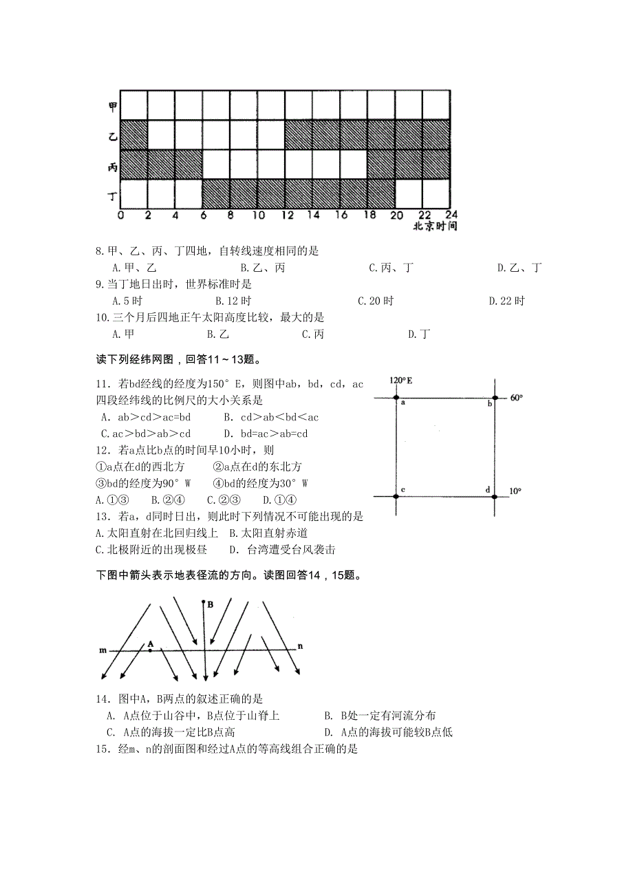 四川省成都外国语学校2014-2015学年高二上学期期中考试地理试卷WORD版含答案.doc_第3页