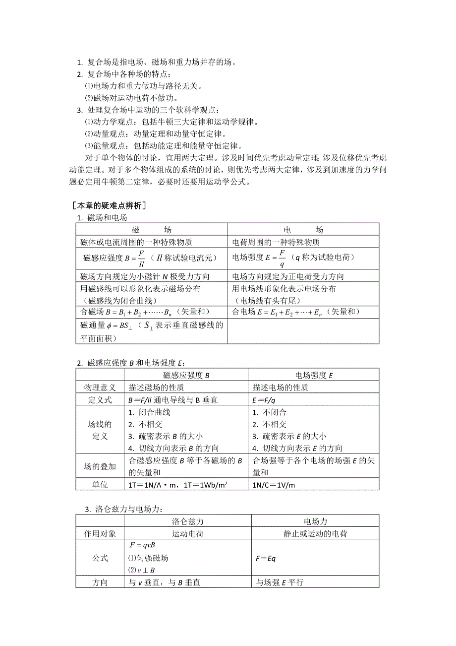 2018山东科技版物理高考第一轮复习——磁场（学案） WORD版含答案.doc_第2页