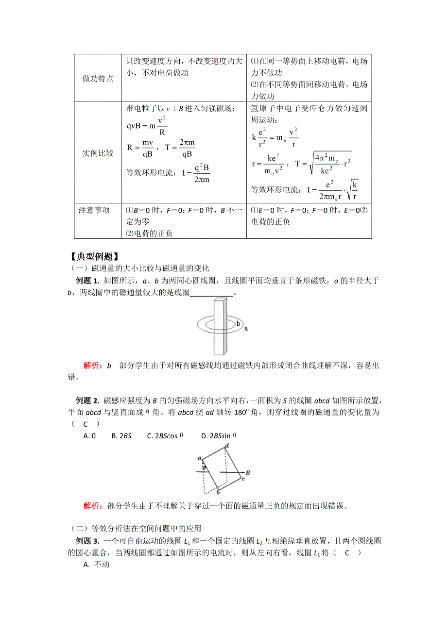 2018山东科技版物理高考第一轮复习——磁场（学案） WORD版含答案.doc_第3页