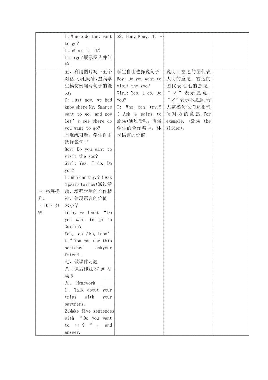 2021六年级英语上册 Module 9 Unit 2 I want to go to Shanghai第3课时教学设计 外研版（三起）.doc_第2页