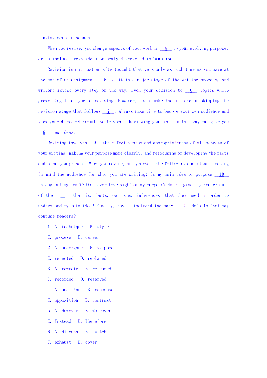 学海导航2014届英语（牛津译林版）一轮同步训练MODULE6 UNIT2 WORD版含解析.doc_第3页