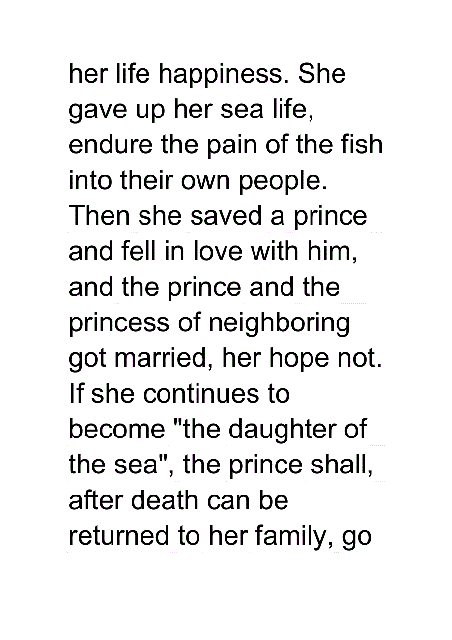 学生作文“THE DAUGHTER OF THE SEA” FEELING AFTER READING.doc_第2页