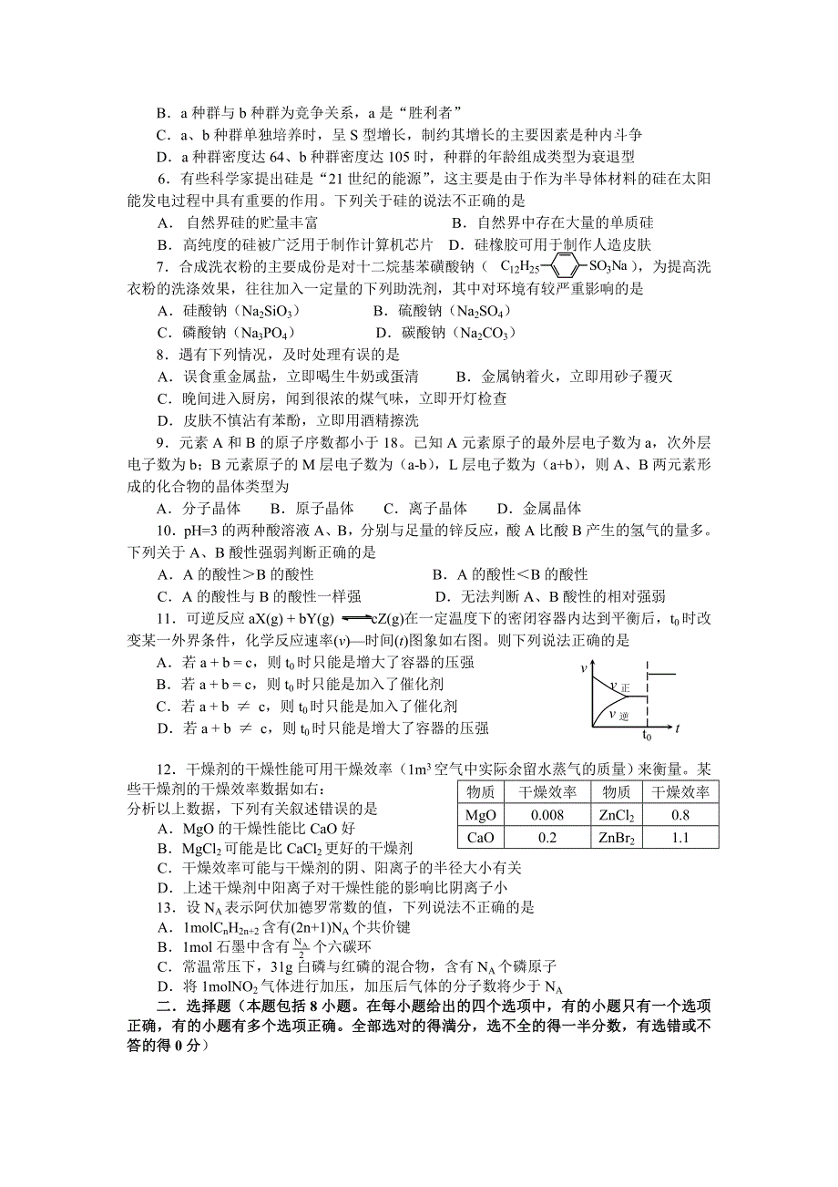 宜昌2005届高三年级五月模拟试题理综.doc_第2页