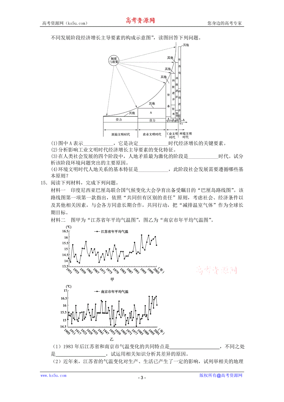 2012 年高一地理：必修二第六章 人类与地理环境的协调发展章综合测试5（新人教必修二）.doc_第3页