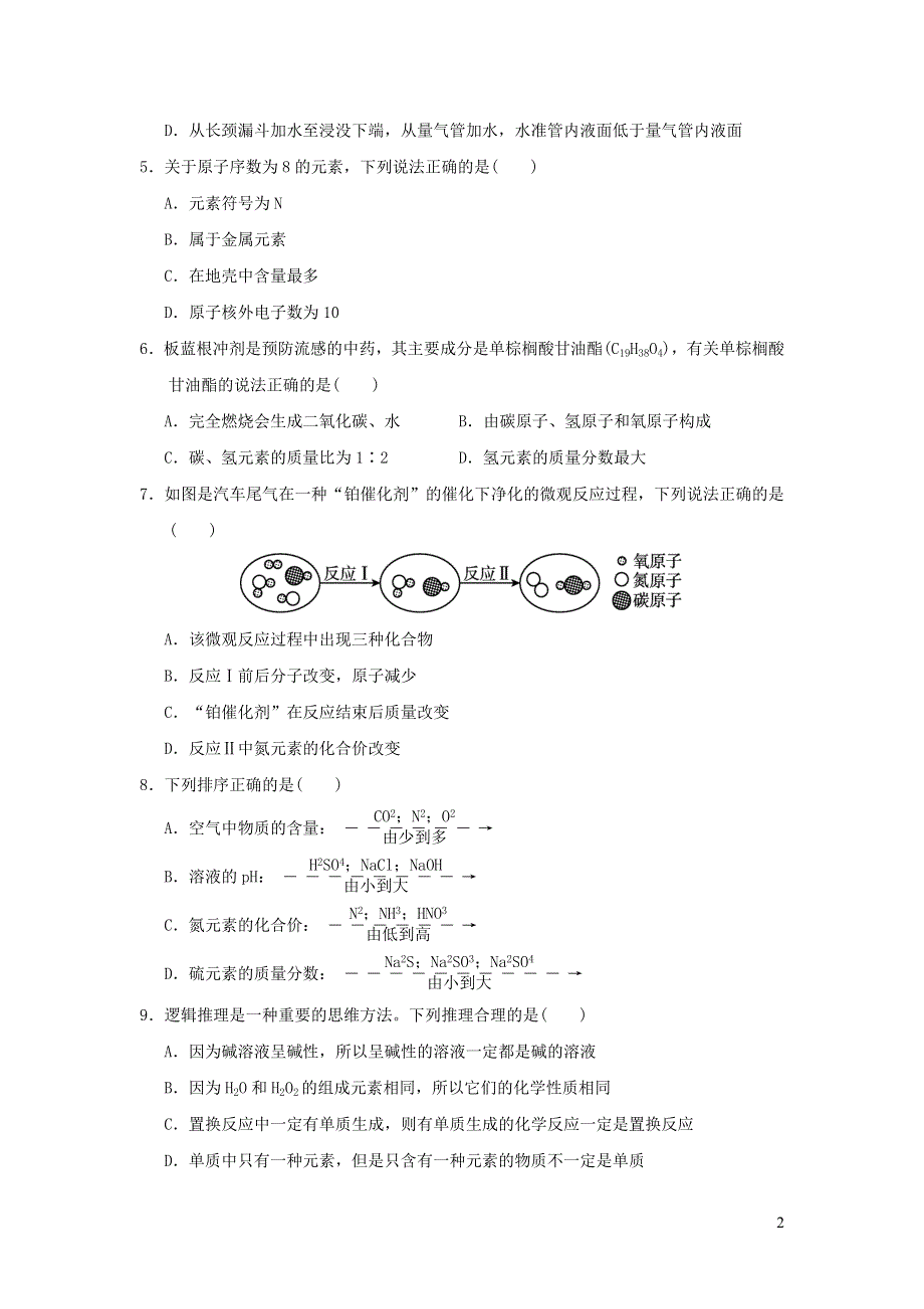 2022九年级化学下册综合能力测试卷二2（新人教版）.doc_第2页