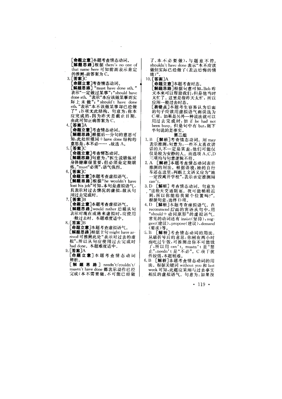 2011高考英语专项练习（11-20）答案及详解（扫描版）.doc_第2页