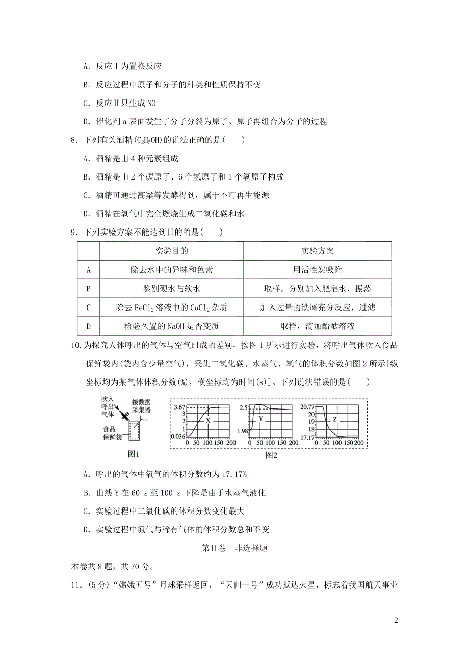 2022九年级化学下册综合能力达标测试卷二（沪教版）.doc_第2页