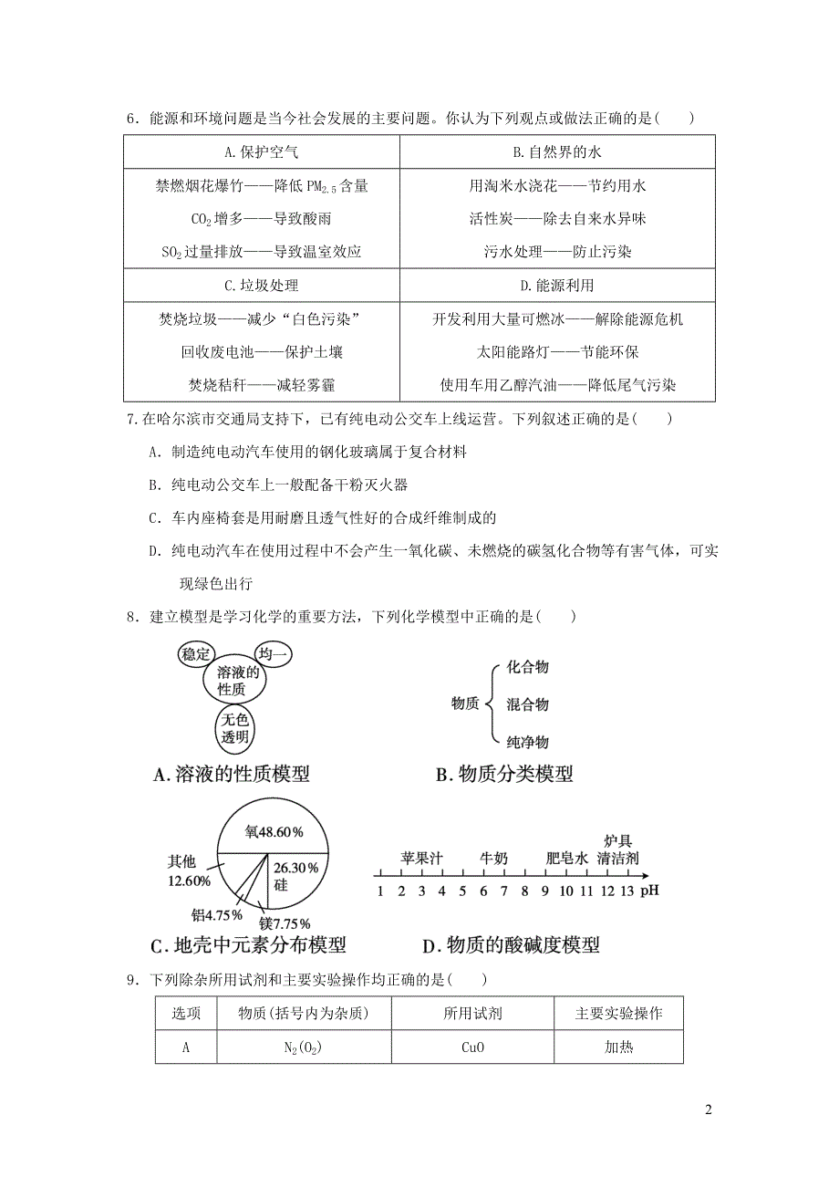 2022九年级化学下册综合能力测试卷三2（新人教版）.doc_第2页