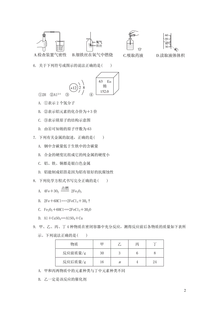 2022九年级化学下册综合能力测试题三（新人教版）.doc_第2页