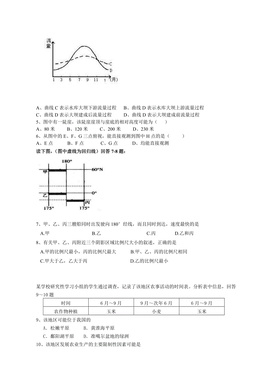 四川省成都二十中2012-2013学年高二上学期期中考试地理（文）试题.doc_第2页