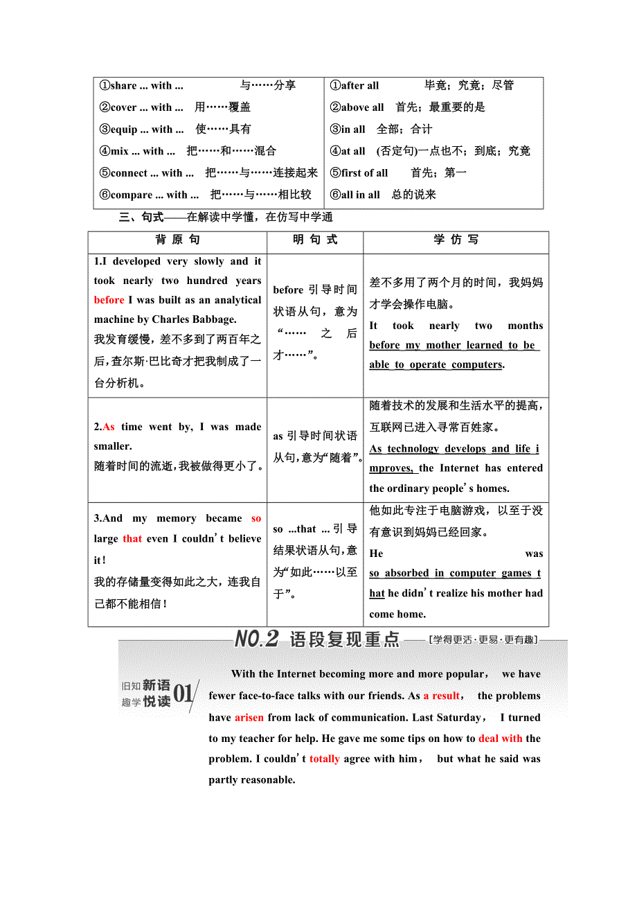 人教版2018届高三英语一轮复习教师用书：必修二 UNIT 3　COMPUTERS WORD版含答案.doc_第3页