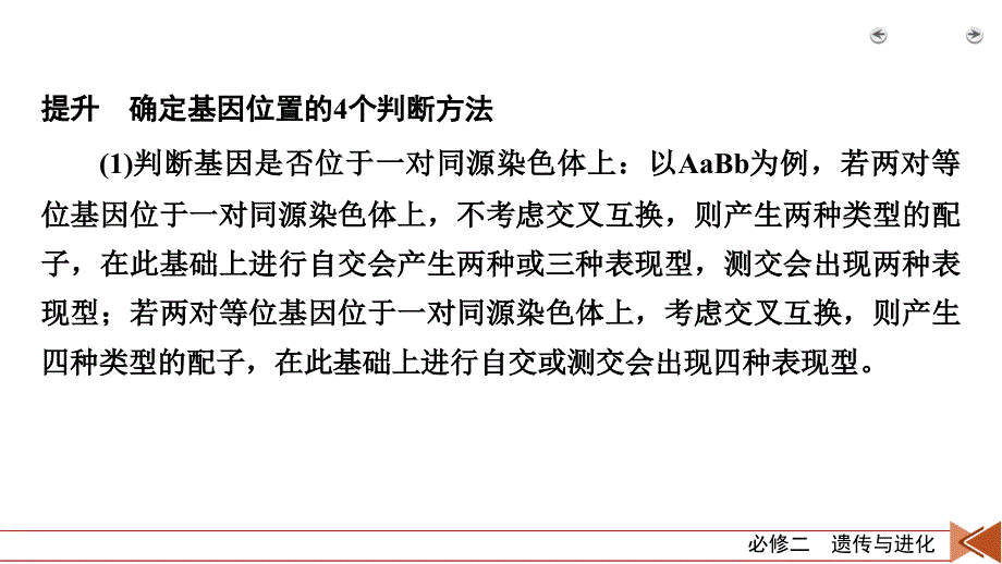 2022届高考生物（人教版）一轮总复习课件：素养提升课4 判断控制不同性状的等位基因的位置 .pptx_第3页