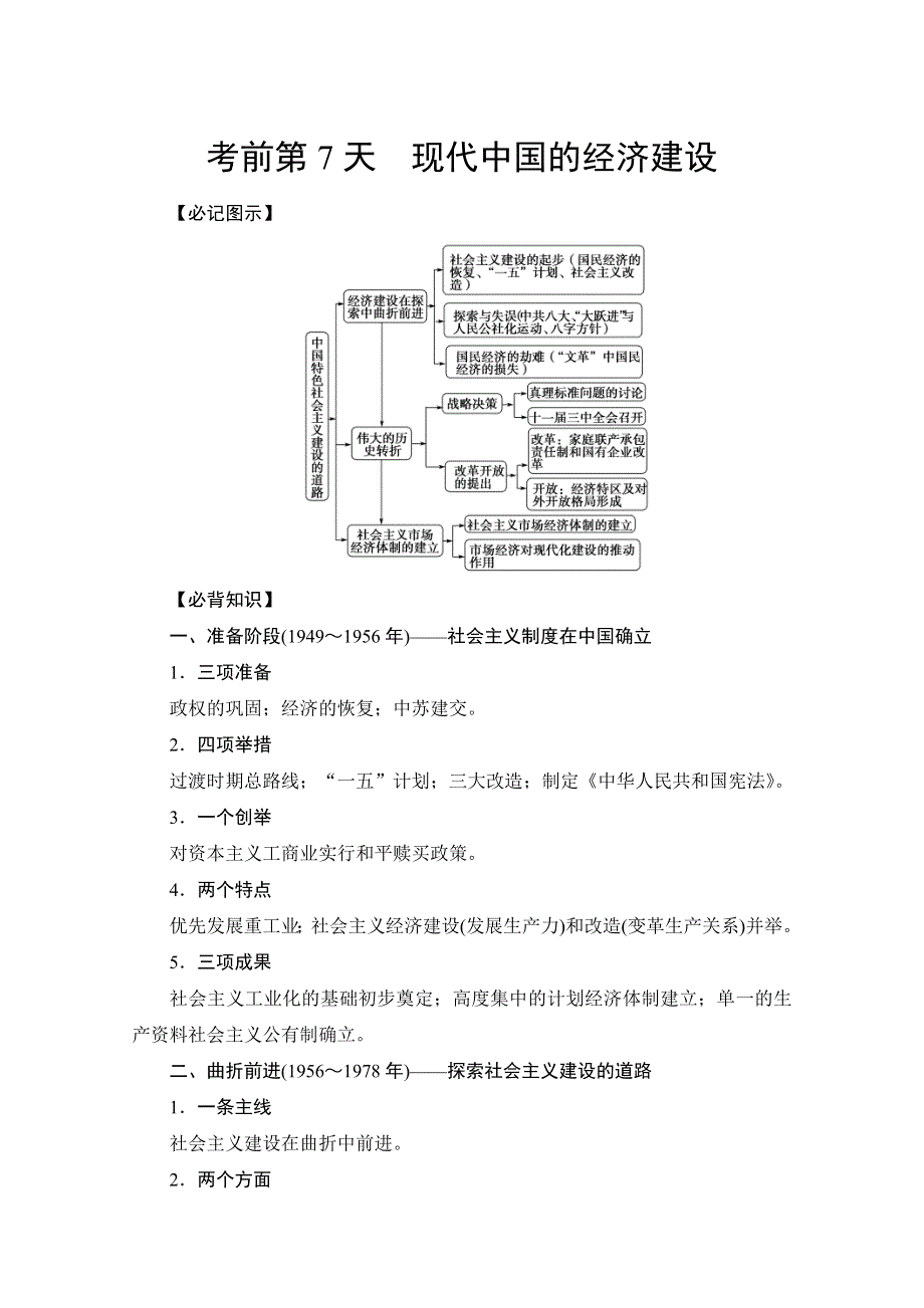 2013年高三历史二轮复习考前第7天.doc_第1页