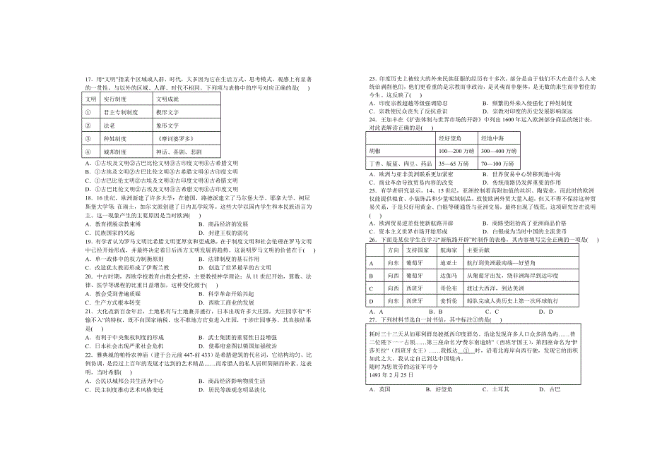 《发布》江西省宜春市上高二中2021-2022学年高一下学期第七次月考试题（4月） 历史 WORD版含答案.doc_第2页