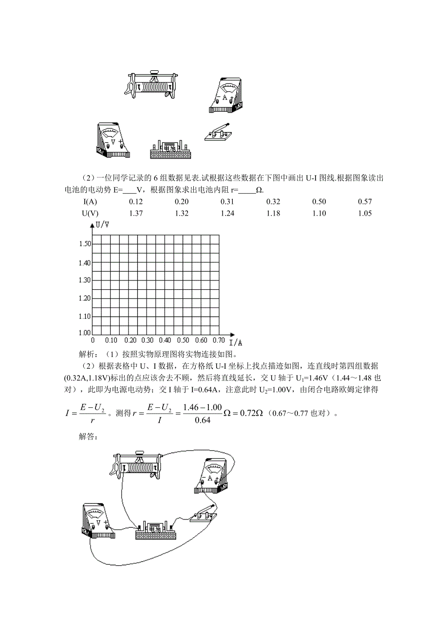 2012届高三物理第二轮复习测定电源的电动势和内电阻.doc_第2页