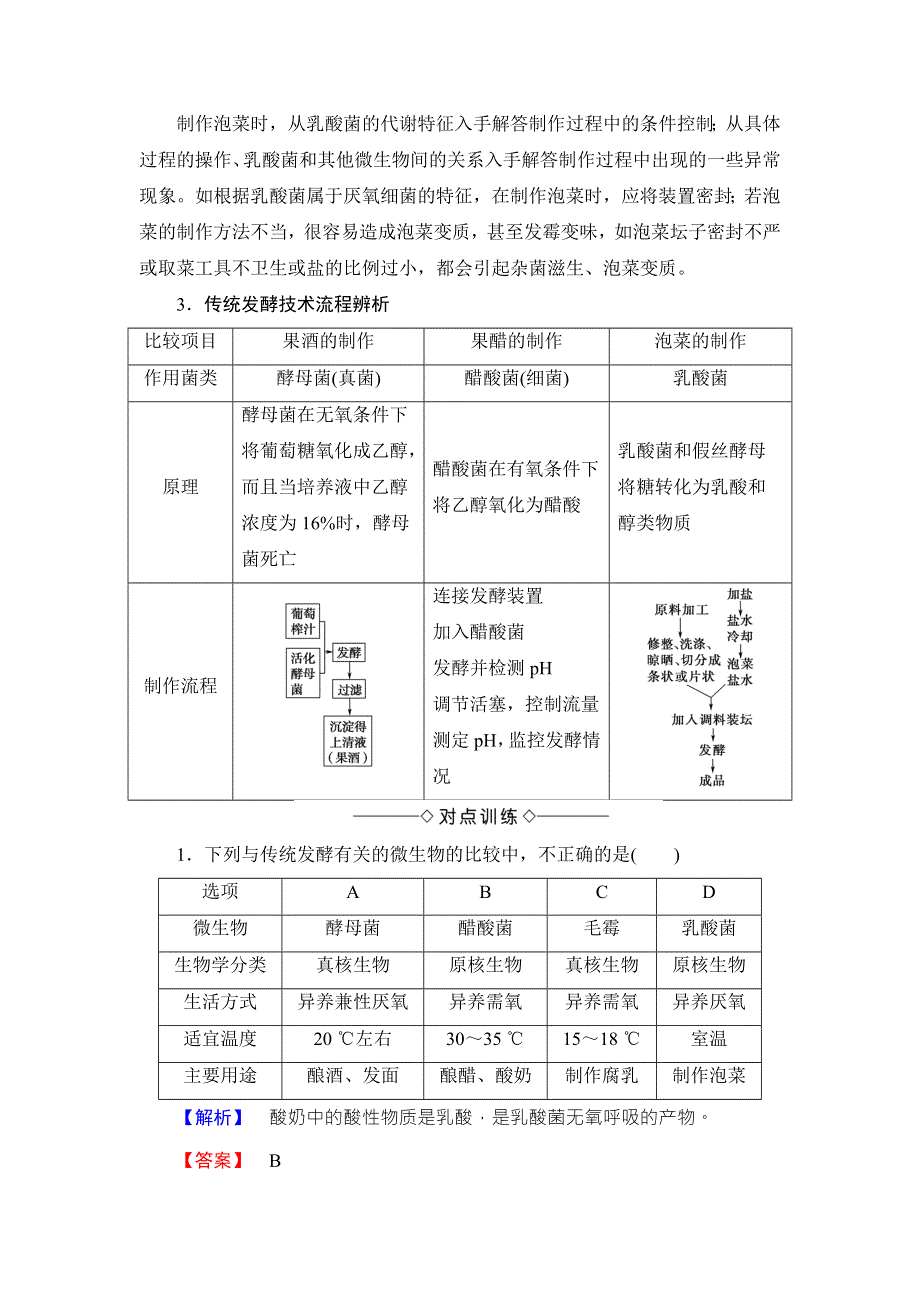 2018版高中课堂新坐标生物人教版选修一同步讲义：专题1 微专题突破 WORD版含答案.doc_第2页