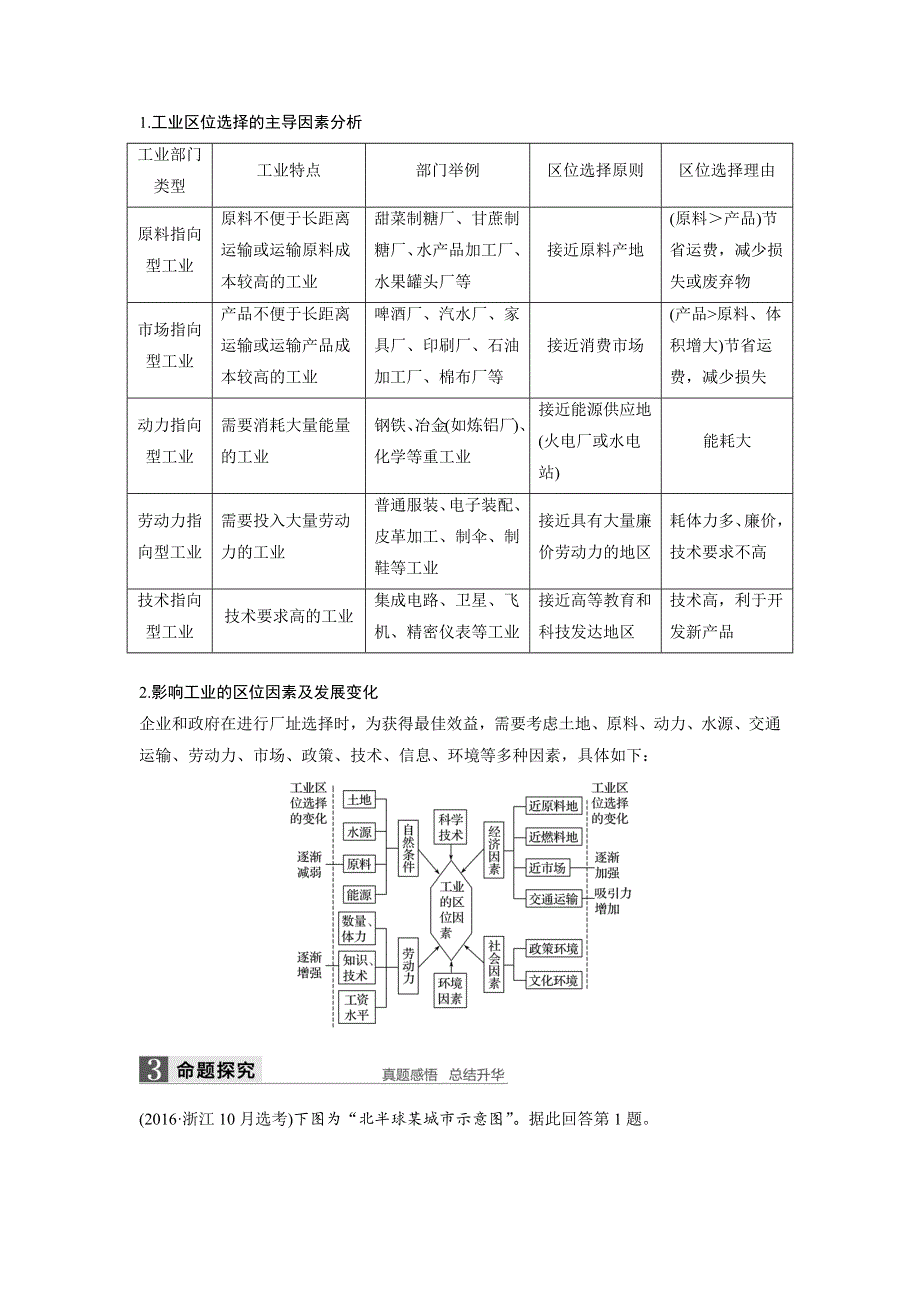 《新步步高》2018版浙江省高考地理《选考总复习》配套文档：必修Ⅱ第3章 第30讲 工业区位因素与工业地域联系 WORD版含解析.docx_第2页