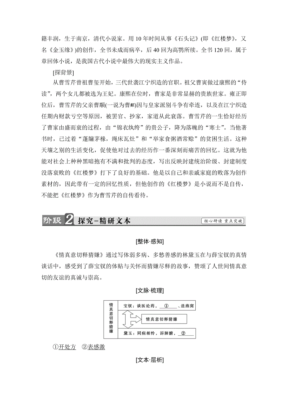 2016-2017学年高中语文人教版选修中国小说欣赏 第三单元　人情与世态 6 《红楼梦》 WORD版含答案.doc_第3页