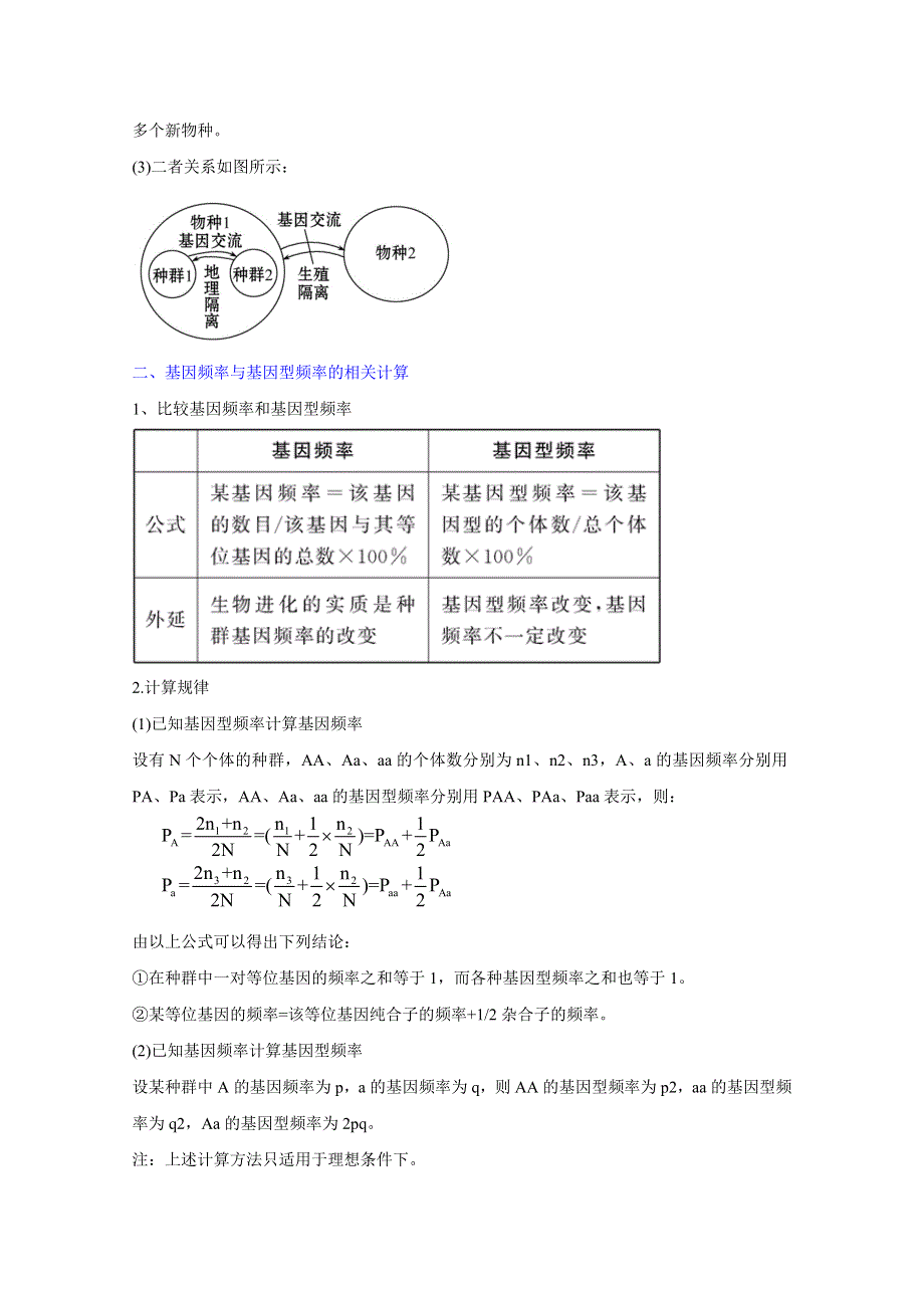 2012届高三生物一轮精品复习学案：7 现代生物进化理论(人教版必修2）.doc_第3页