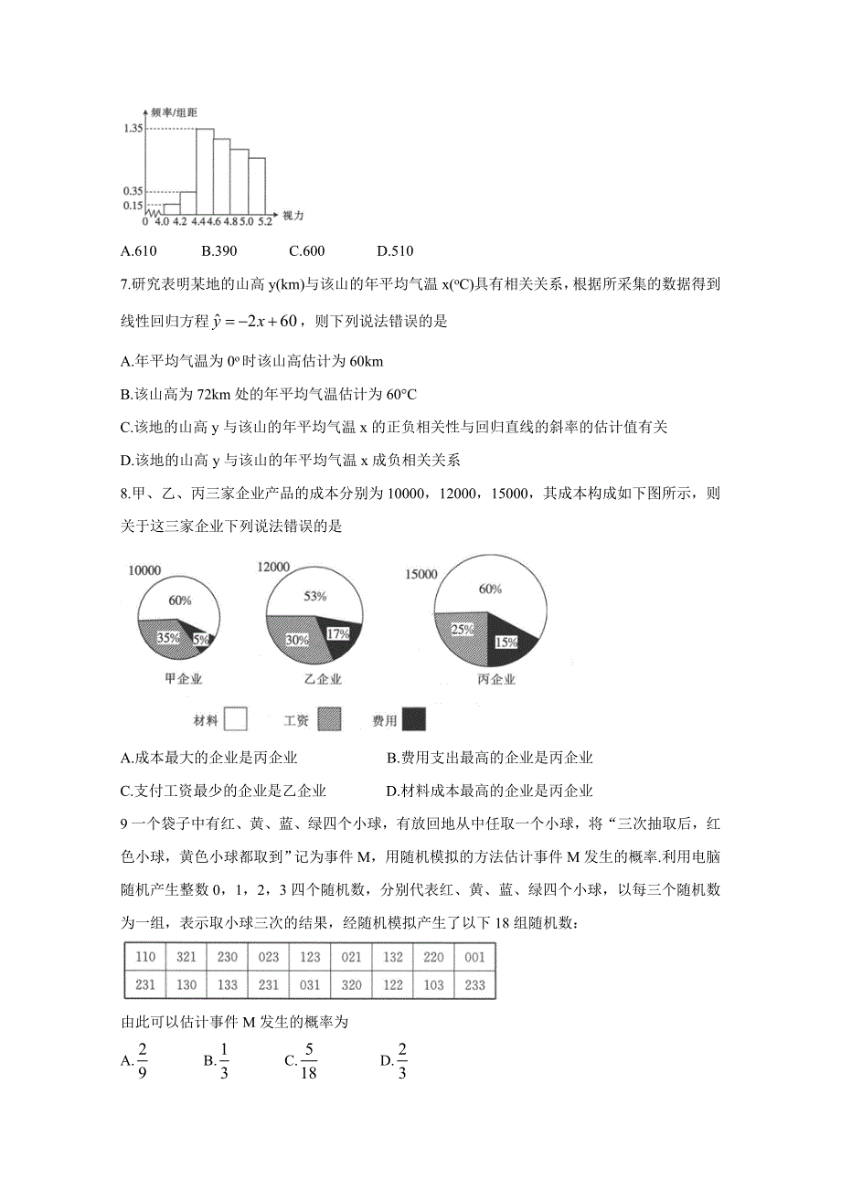 《发布》河北省保定市2019-2020学年高二上学期第二次月考试题 数学 WORD版含答案BYCHUN.doc_第2页