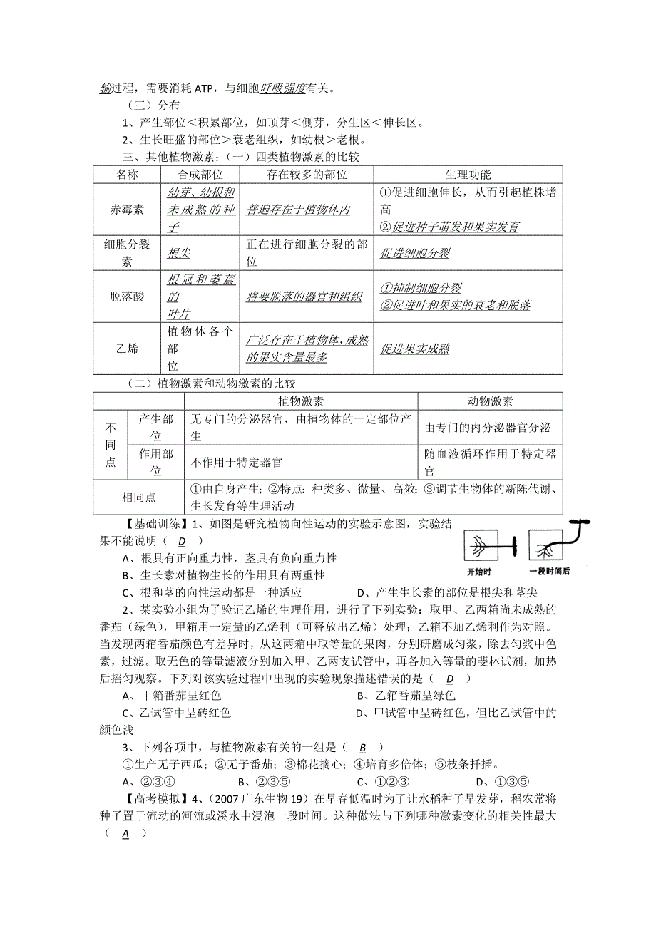 2012届高三生物中图版必修一同步讲练结合68：生长素.doc_第2页