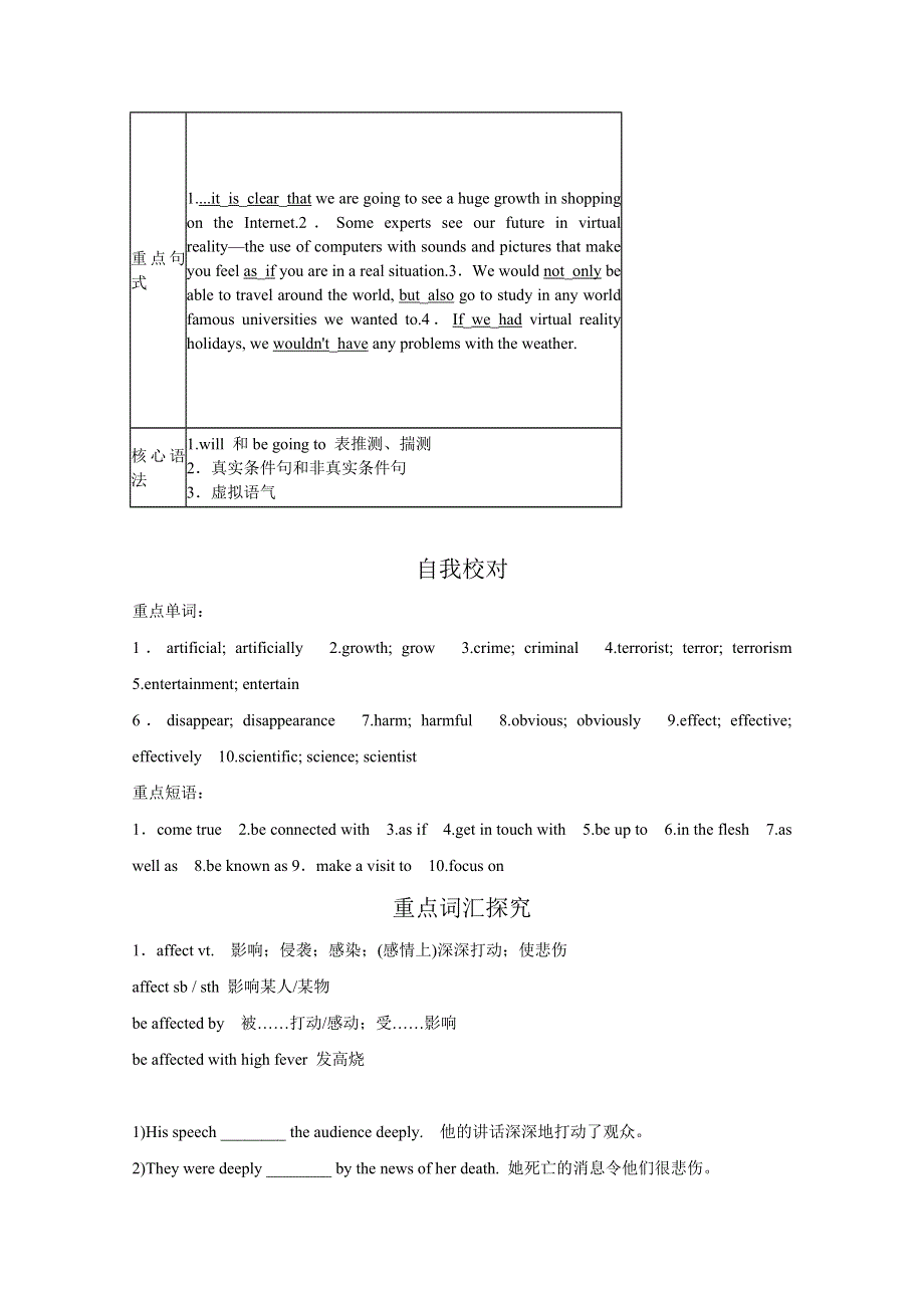 2012届高三英语一轮复习讲练精品：PART I UNIT 4 CYBERSPACE学案（北师大版）.doc_第2页