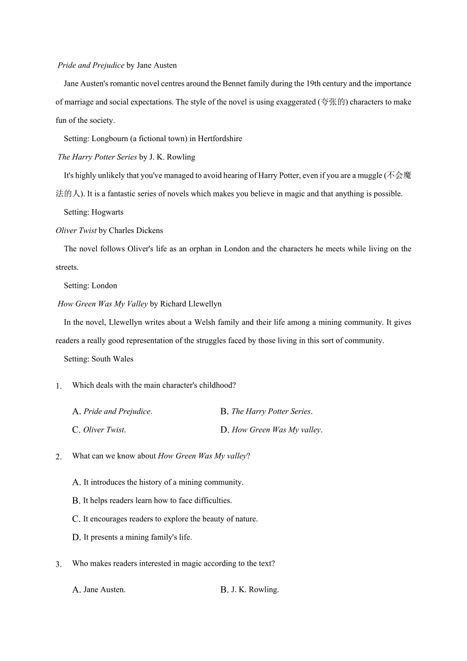 内蒙古北京八中乌兰察布分校2020-2021学年高二上学期期中（学科素养评估二）考试英语试题 WORD版含答案.docx_第2页