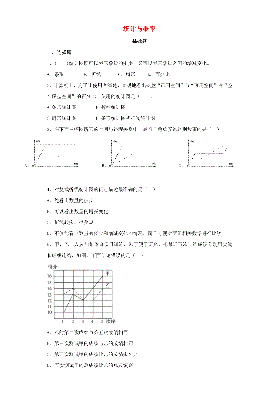 2021年小升初数学专项复习训练一统计与概率 统计（2）（含解析）.docx_第1页