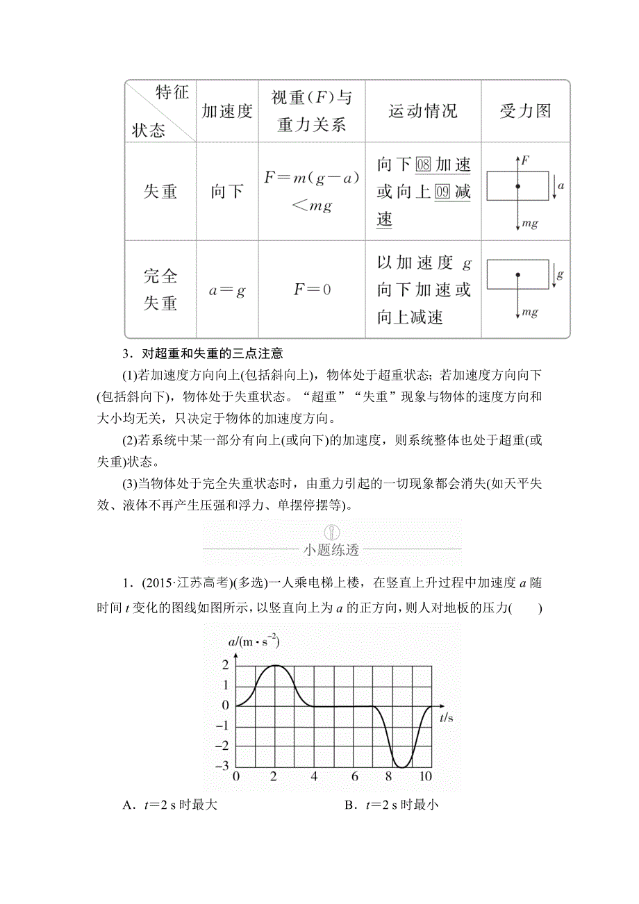 2020年高考物理一轮复习文档：第3章 牛顿运动定律 第13讲 WORD版含答案.doc_第2页