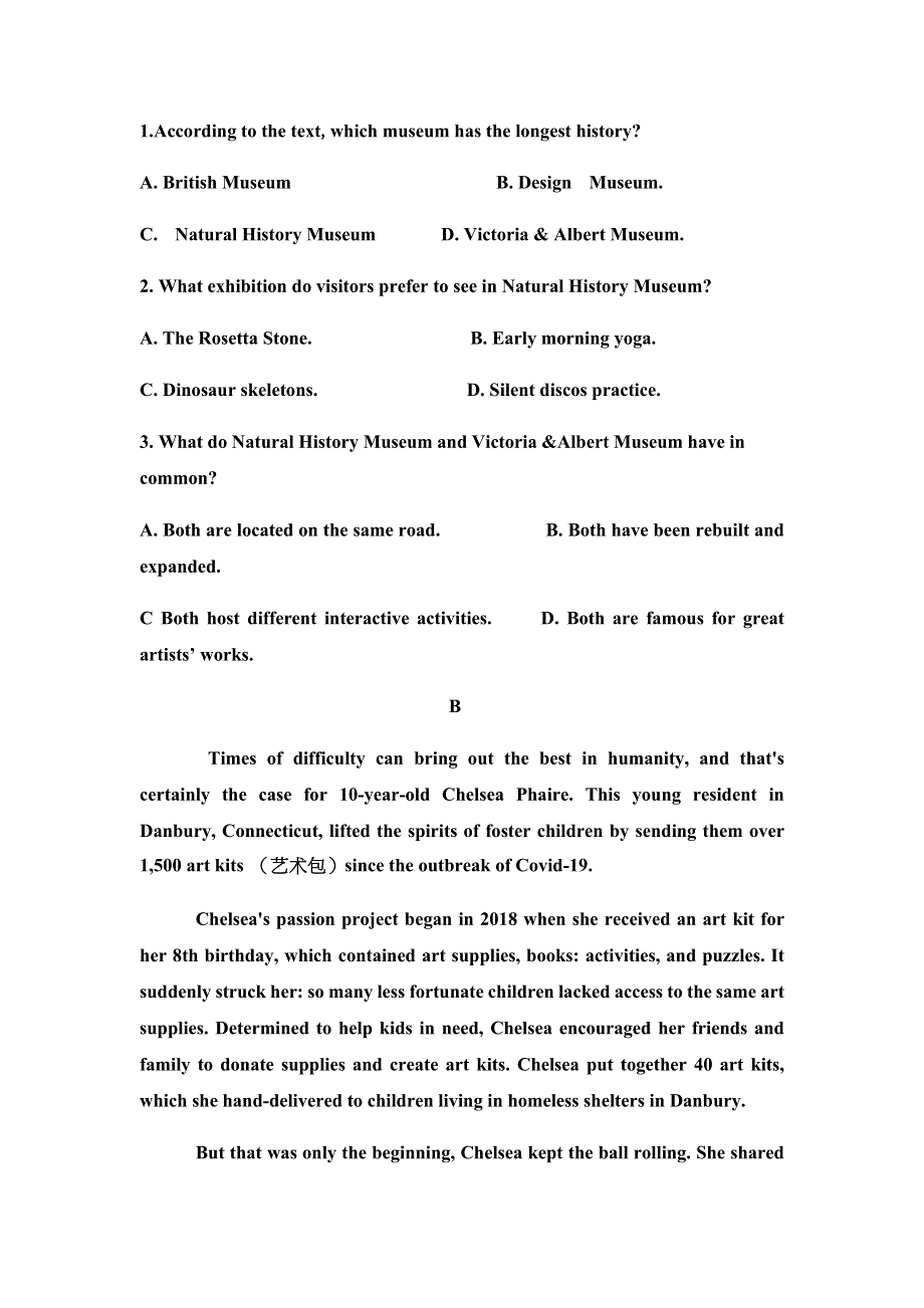 广东省云浮市郁南县蔡朝焜纪念中学2021届高三10月月考英语试题 WORD版含答案 .doc_第3页